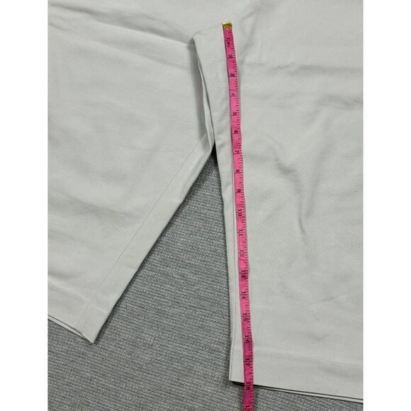 CJ Banks Capri Pants Womens Size 22W Light Gray High Rise Flat Front Stretch - Picture 10 of 13